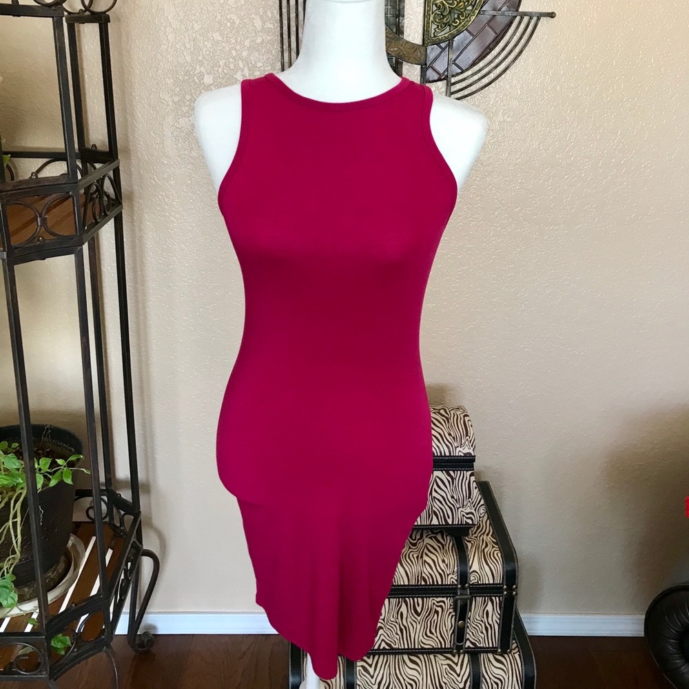 Fuchsia Dress with Back Sean detail